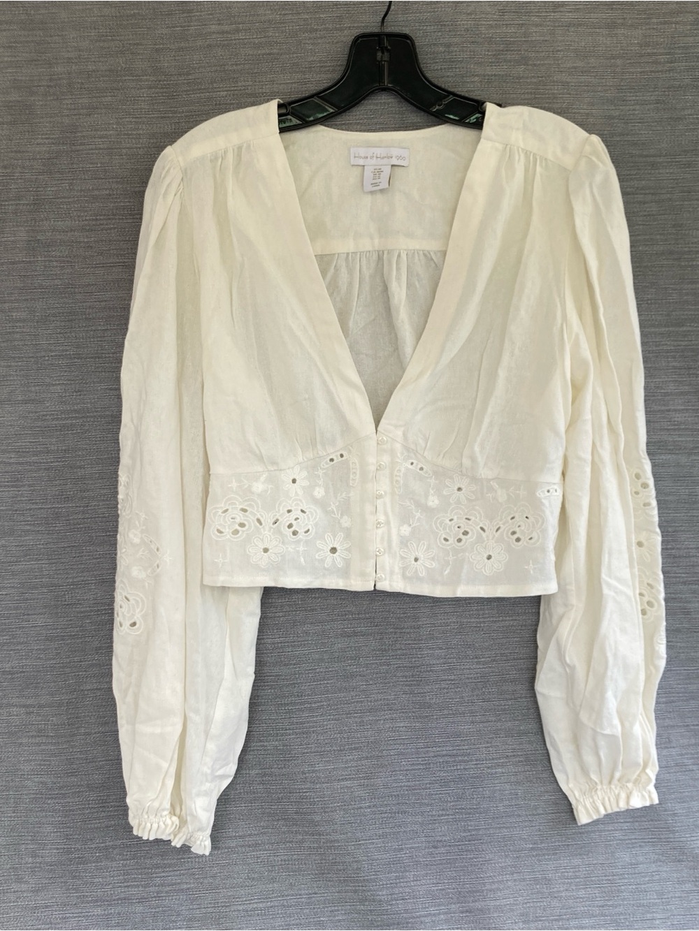 House of Harlow linen top cream - Picture 2 of 8